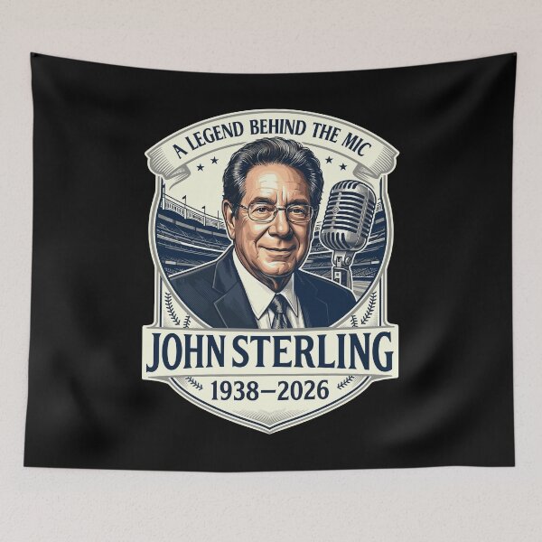 Item preview, John Sterling A Legend Behind The Mic 1938-2026 designed and sold by moabeArtistic.