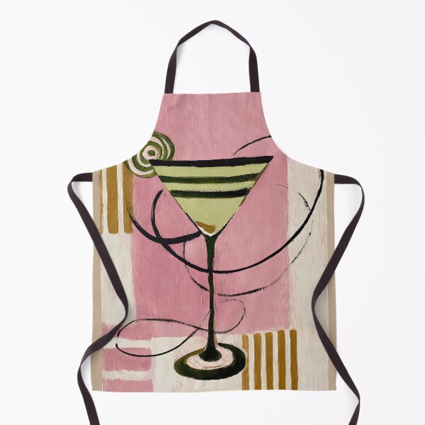 Item preview, Modern Martini Vibes - Stylized Cocktail Glass with Bold Lines and Playful Pink Abstract Energy designed and sold by OlfactoART Studio.