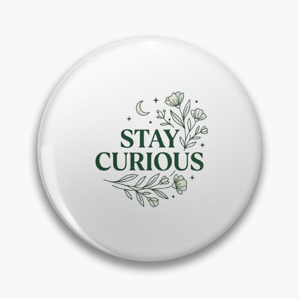 Item preview, Diseño tipográfico minimalista botánico floral Stay Curious designed and sold by Taha Art Designs.