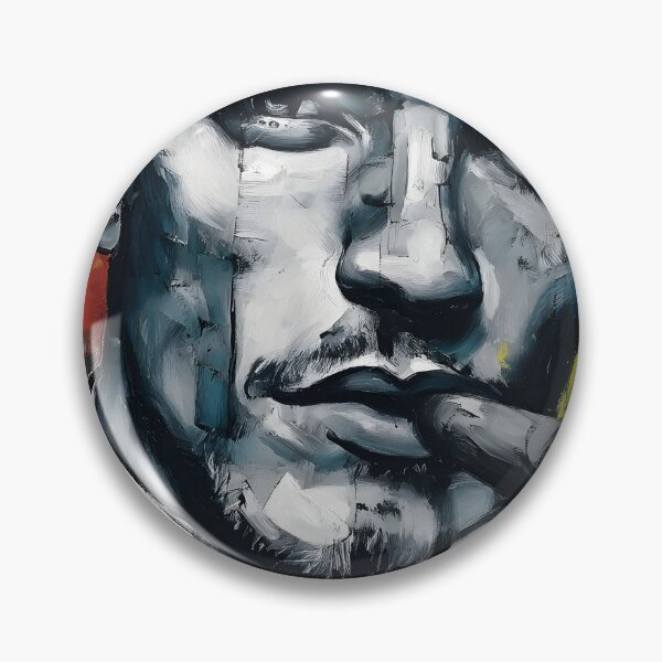 Item preview, Smoke and Contemplation - Cigar Aficionado Portrait in a Moody Blend of Color and Atmosphere designed and sold by OlfactoART Studio.
