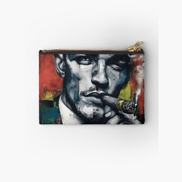Item preview, Smoke and Contemplation - Cigar Aficionado Portrait in a Moody Blend of Color and Atmosphere designed and sold by OlfactoART Studio.