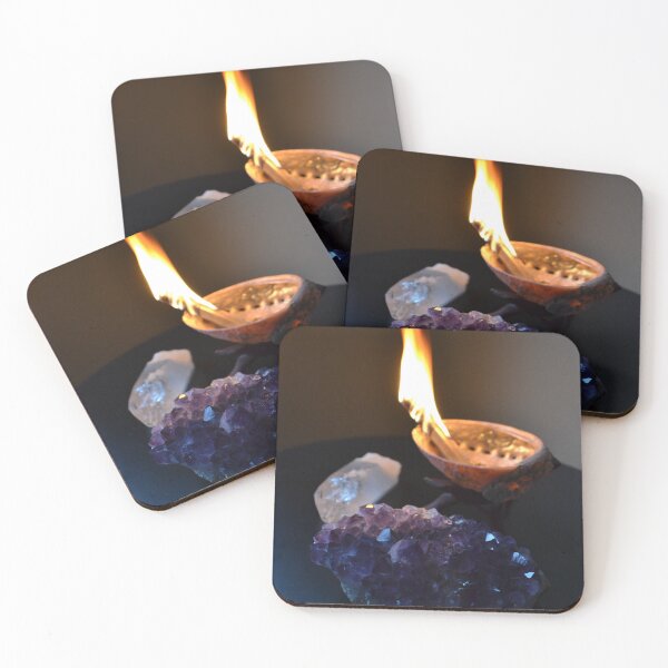Item preview, Palo Santo Crystal Flame Still Life Photograph art designed and sold by Spirit Oracle Art.