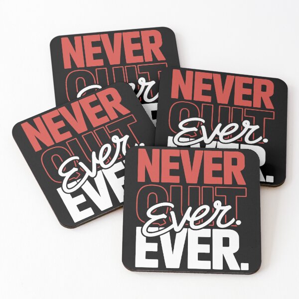 Item preview, Never Quit Ever Ever Bold Motivational Typography designed and sold by Mizaaj.
