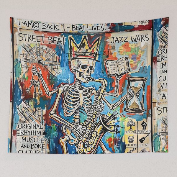 Item preview, Urban Street Art Style Abstract Painting Textured Mixed Media James Cattlett Neo Expressionist designed and sold by CattlettArt.