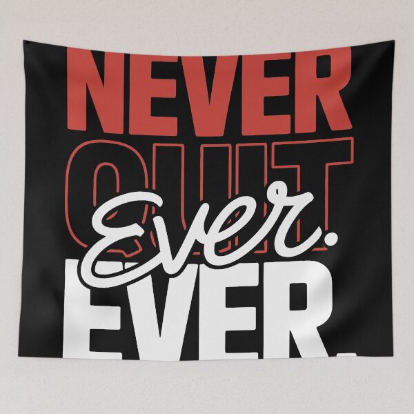 Item preview, Never Quit Ever Ever Bold Motivational Typography designed and sold by Mizaaj.
