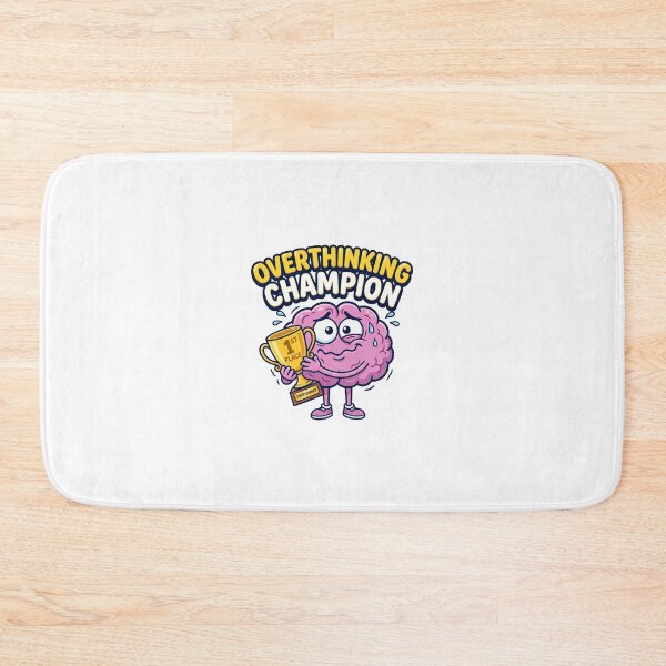 Item preview, Overthinking Champion – Funny Anxiety Meme Cartoon Design designed and sold by SOFWIN.