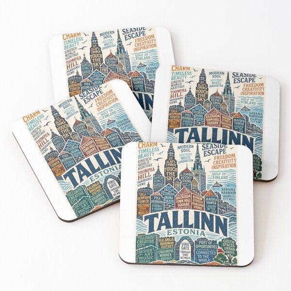 Item preview, Tallinn Estonia Old Town Skyline with Toompea Hill and Alexander Nevsky Cathedral designed and sold by Aryabek.