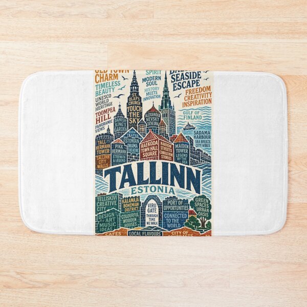 Item preview, Tallinn Estonia Old Town Skyline with Toompea Hill and Alexander Nevsky Cathedral designed and sold by Aryabek.