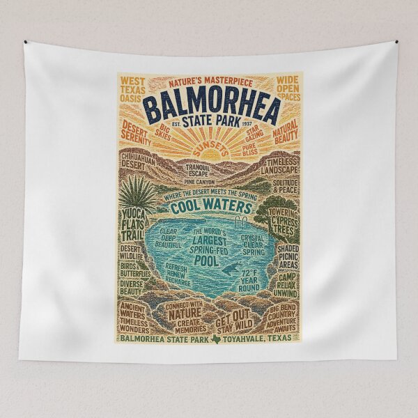 Item preview, Balmorhea State Park Texas Desert Spring Oasis with San Solomon Springs designed and sold by Aryabek.