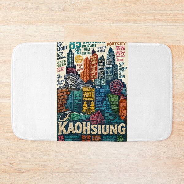 Item preview,  Kaohsiung Taiwan Skyline with 85 Sky Tower and Pier-2 Art Center designed and sold by Aryabek.