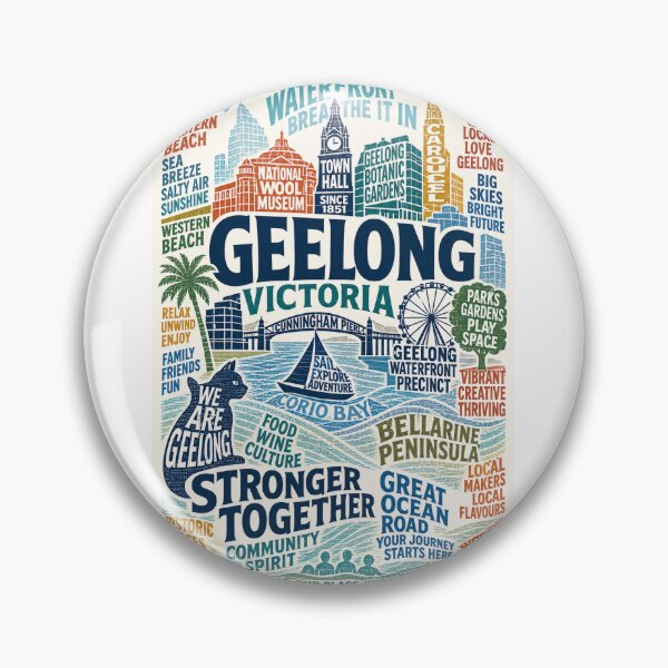 Item preview, Geelong Victoria Waterfront with Cunningham Pier and Corio Bay designed and sold by Aryabek.