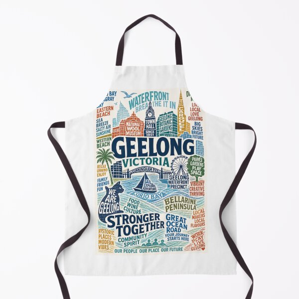 Item preview, Geelong Victoria Waterfront with Cunningham Pier and Corio Bay designed and sold by Aryabek.