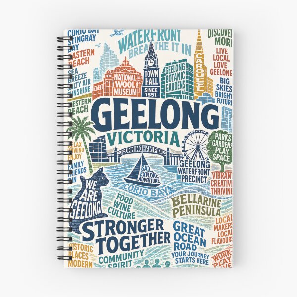 Item preview, Geelong Victoria Waterfront with Cunningham Pier and Corio Bay designed and sold by Aryabek.