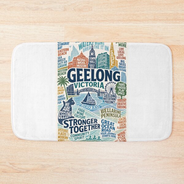 Item preview, Geelong Victoria Waterfront with Cunningham Pier and Corio Bay designed and sold by Aryabek.