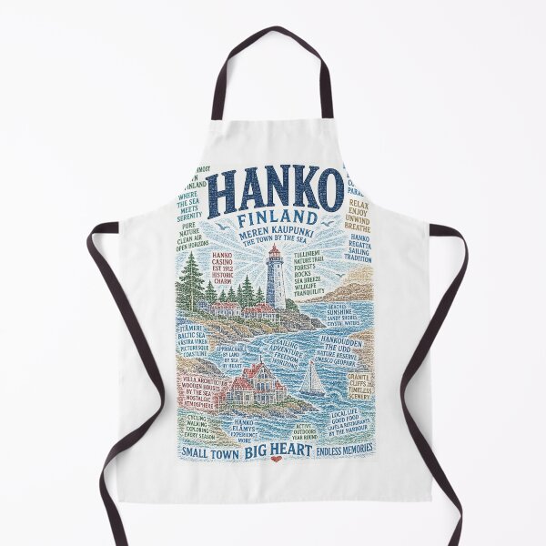 Item preview, Hanko Finland Baltic Coastline with Hanko Casino and Tulliniemi Lighthouse designed and sold by Aryabek.