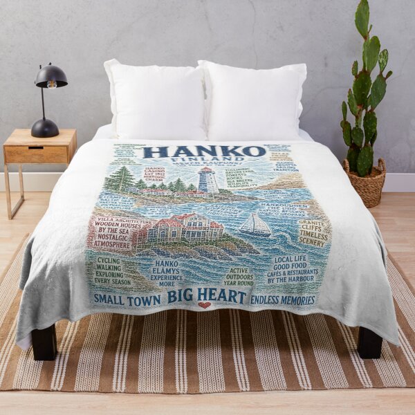 Item preview, Hanko Finland Baltic Coastline with Hanko Casino and Tulliniemi Lighthouse designed and sold by Aryabek.