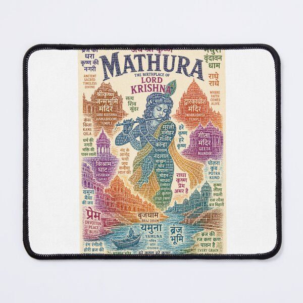 Item preview, Mathura Uttar Pradesh Krishna Janmabhoomi and Vrindavan Braj Dham designed and sold by Aryabek.