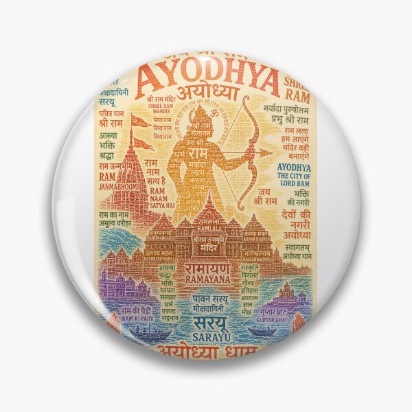 Item preview, Ayodhya Uttar Pradesh Ram Mandir and Sarayu River Heritage designed and sold by Aryabek.
