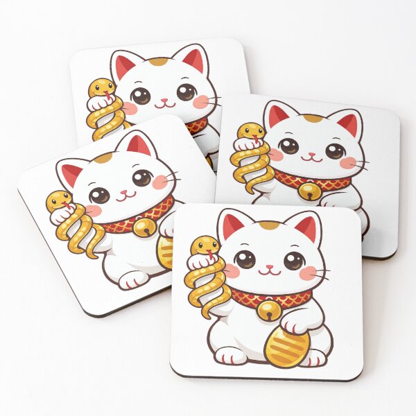 Item preview, Kawaii Maneki Neko Lucky Cat Japanese Fortune Art designed and sold by LainCellJapan.