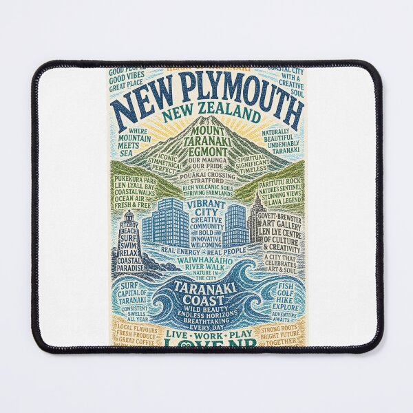 Item preview, New Plymouth Taranaki Coast and Mount Taranaki Egmont Landscape designed and sold by Aryabek.