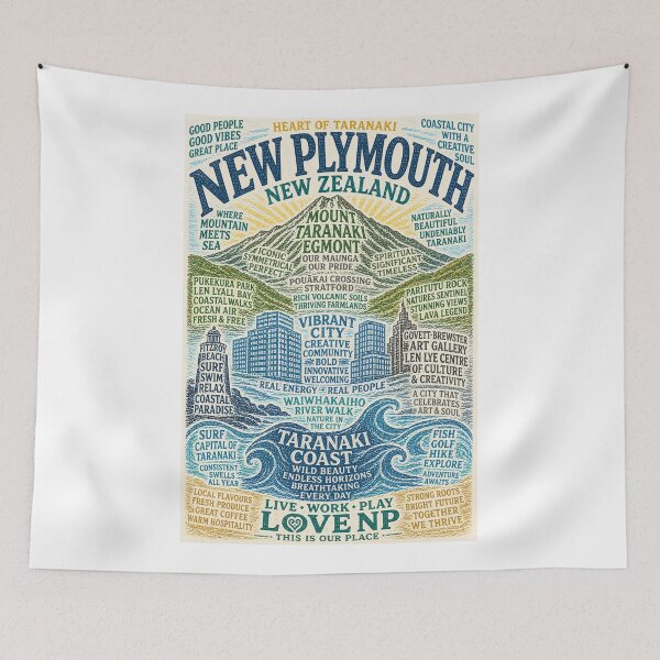 Item preview, New Plymouth Taranaki Coast and Mount Taranaki Egmont Landscape designed and sold by Aryabek.