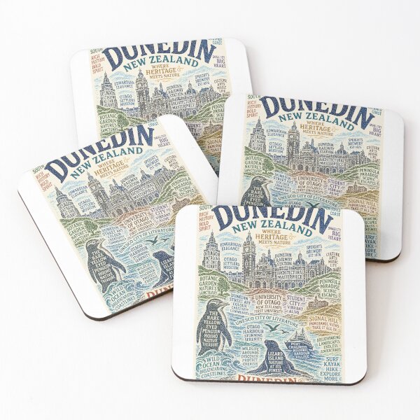 Item preview, Dunedin Otago Heritage Landmarks with University of Otago and Larnach Castle designed and sold by Aryabek.