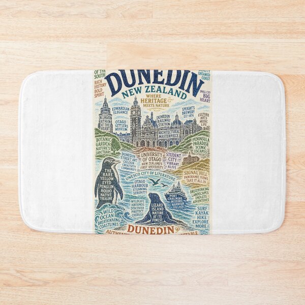 Item preview, Dunedin Otago Heritage Landmarks with University of Otago and Larnach Castle designed and sold by Aryabek.