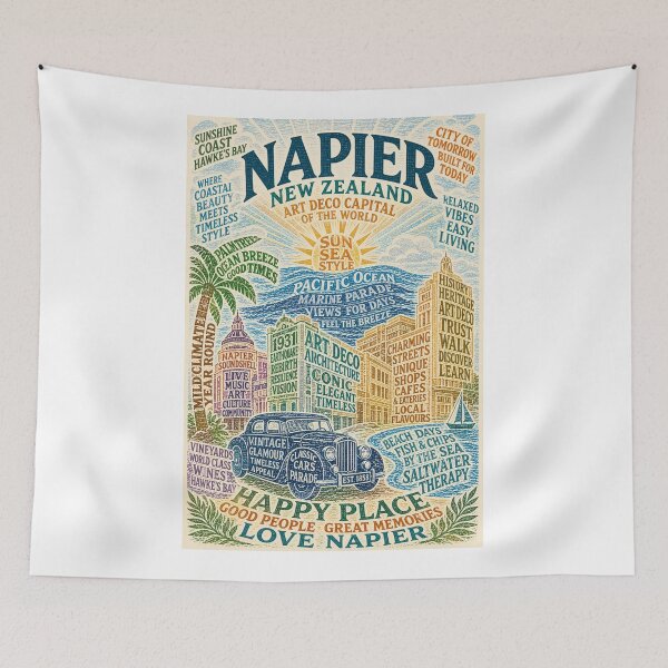 Item preview, Napier Hawke’s Bay Art Deco Architecture and Marine Parade Waterfront designed and sold by Aryabek.