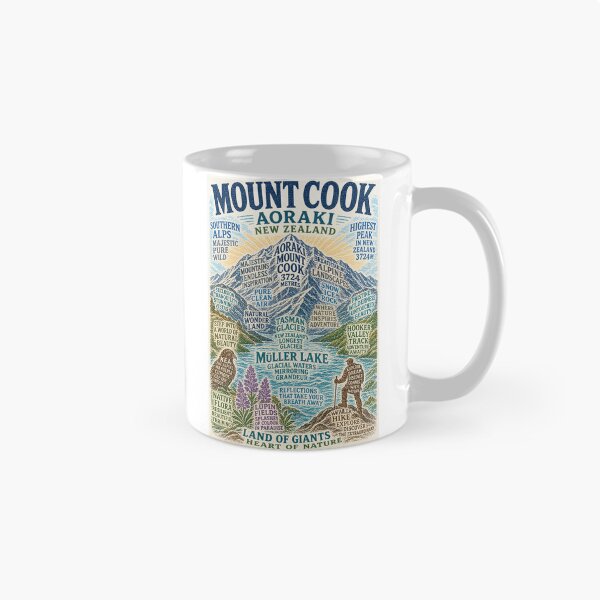 Item preview, Aoraki Mount Cook National Park with Tasman Glacier and Mueller Lake designed and sold by Aryabek.