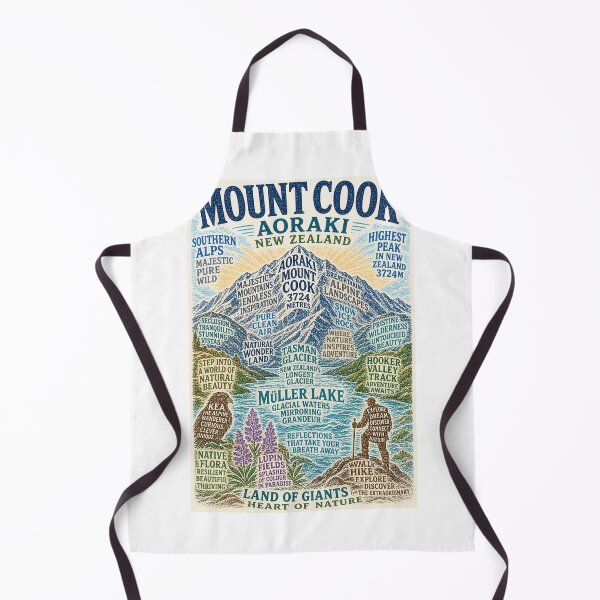 Item preview, Aoraki Mount Cook National Park with Tasman Glacier and Mueller Lake designed and sold by Aryabek.