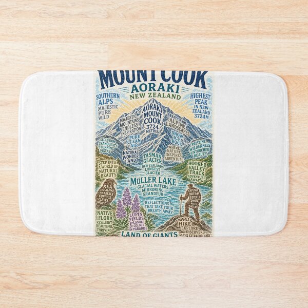 Item preview, Aoraki Mount Cook National Park with Tasman Glacier and Mueller Lake designed and sold by Aryabek.