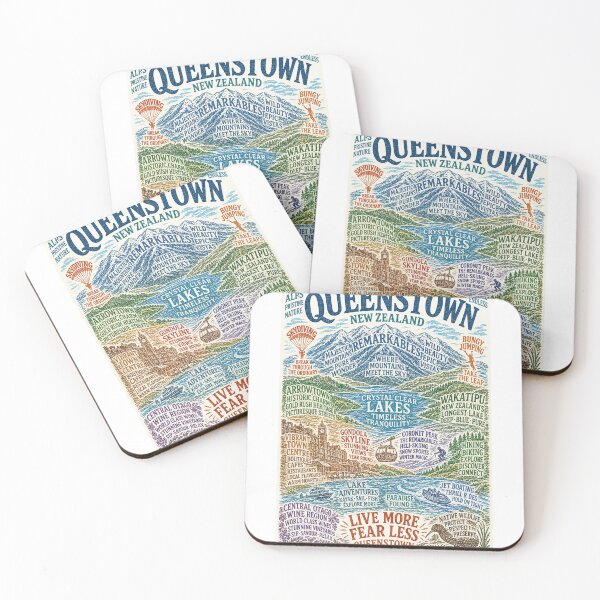 Item preview, Queenstown Otago Adventure Capital with Lake Wakatipu and The Remarkables designed and sold by Aryabek.