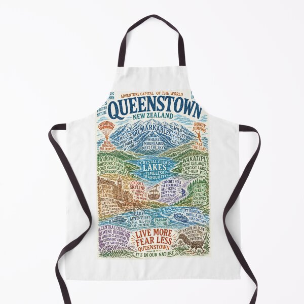 Item preview, Queenstown Otago Adventure Capital with Lake Wakatipu and The Remarkables designed and sold by Aryabek.