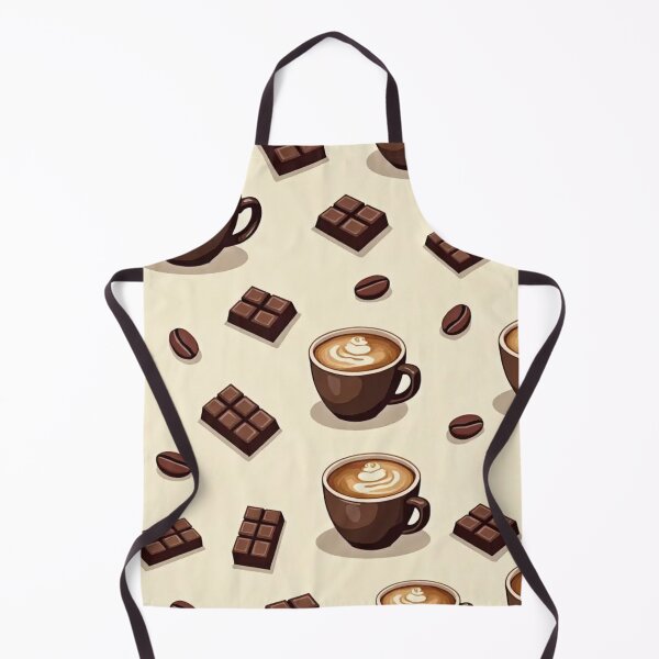 Item preview, Diseño de estampado sin costuras de capuchino, chocolate y granos de café designed and sold by PrincessJStudio.