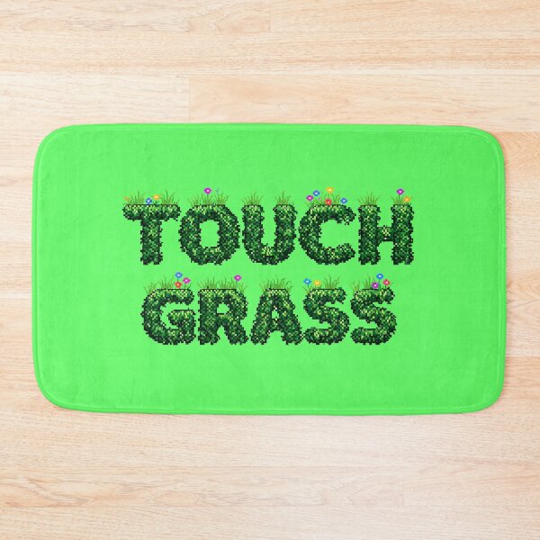 Item preview, "Touch Grass" Pixel Art Design designed and sold by PixelFishie.