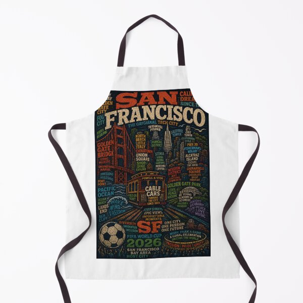 Item preview, San Francisco California Golden Gate Bridge Cable Cars and Bay Area Skyline designed and sold by Aryabek.