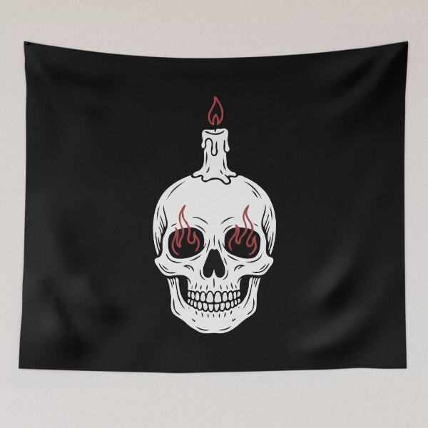 Item preview, Burning Candle Skull  designed and sold by Gkinoki.