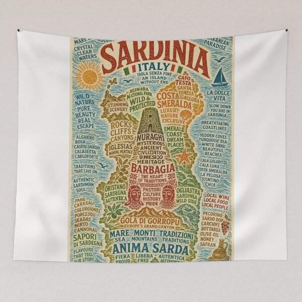 Item preview, Sardinia Italy Costa Smeralda Nuraghi and Mediterranean Coastal Beauty designed and sold by Places On Earth.
