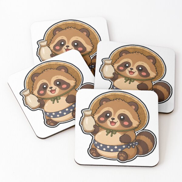 Item preview, Kawaii Tanuki Japanese Raccoon Dog Folklore Cute Art designed and sold by LainCellJapan.