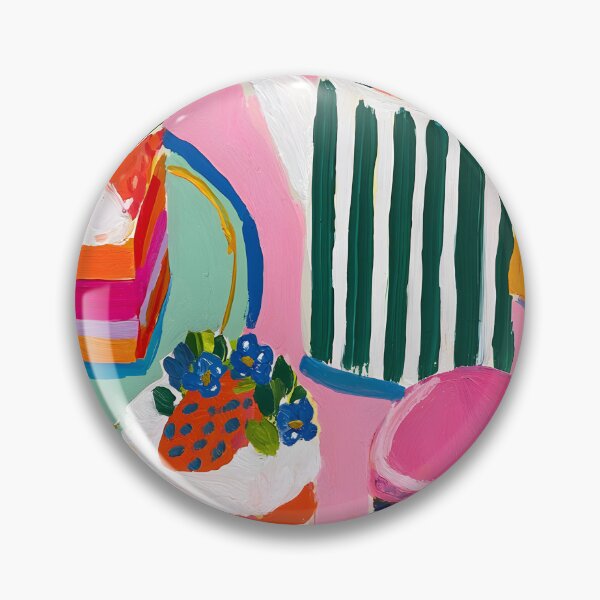 Item preview, Colorful Dessert Still Life - Macarons Cakes and Striped Teapot in Vibrant Modern Sweet Treats designed and sold by OlfactoART Studio.