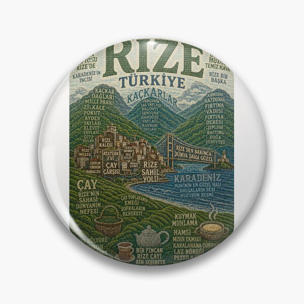 Artikelvorschau, Rize Türkei Kaçkar-Gebirge Karadeniz Tee-Kultur-Reise-Wahrzeichen entworfen und verkauft von Places On Earth.