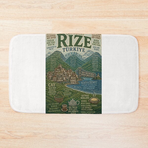 Item preview, Rize Turkey Kaçkar Mountains Karadeniz Tea Culture Travel Landmark designed and sold by Places On Earth.