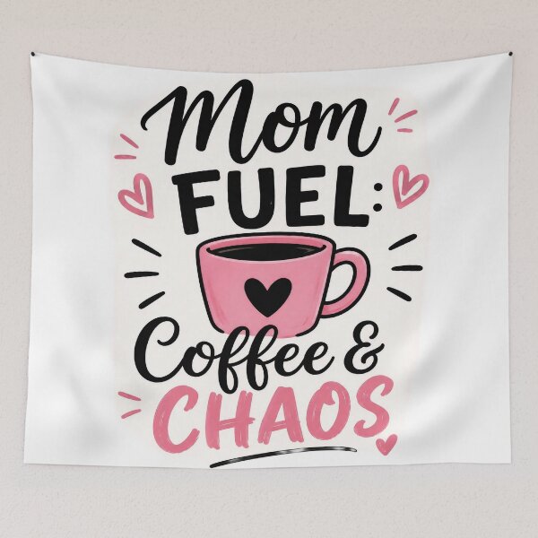 Item preview, Mom Fuel: Coffee & Chaos Cute Pink Mom Life Design designed and sold by 1234saad.