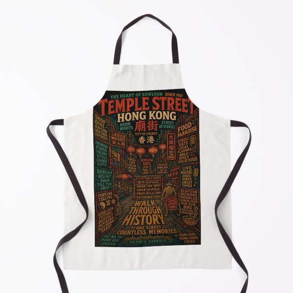 Item preview, Temple Street Hong Kong Kowloon Night Market Neon City designed and sold by Places On Earth.