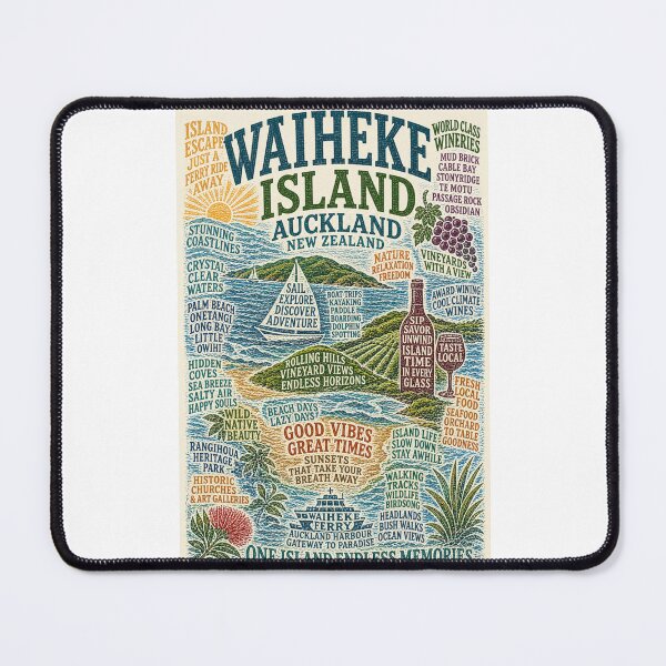 Item preview, Waiheke Island Auckland New Zealand Vineyards Coastal Escape Adventure designed and sold by Places On Earth.