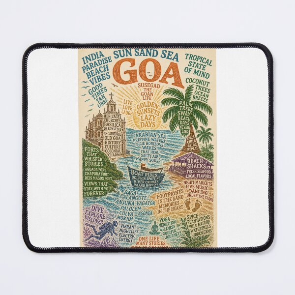 Item preview, Goa India Arabian Sea Beaches Old Goa Tropical Coastal Heritage designed and sold by Places On Earth.