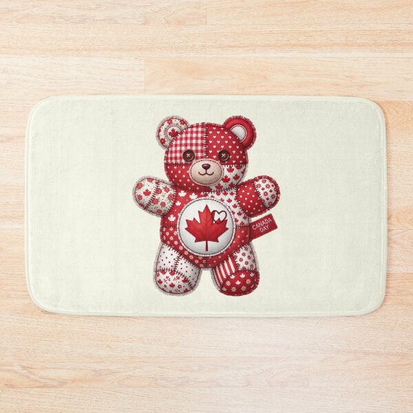 Item preview, Canada Day Patchwork Bear - Canadian Baby Maple Leaf July 1 Gift designed and sold by BVDigitalArt.