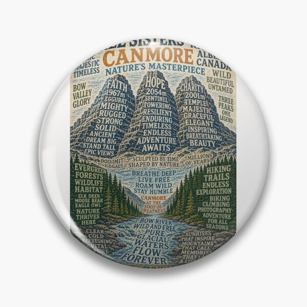 Item preview, Three Sisters Canmore Alberta Rocky Mountains Bow Valley Landscape designed and sold by Places On Earth.