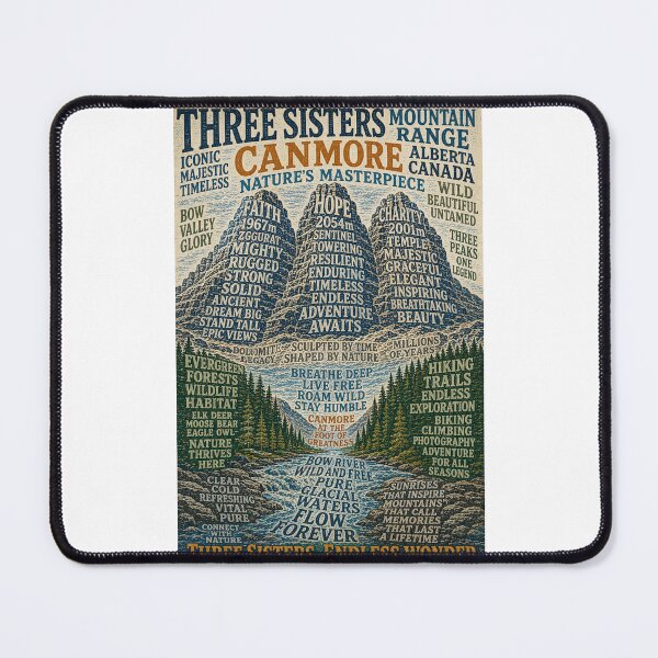 Item preview, Three Sisters Canmore Alberta Rocky Mountains Bow Valley Landscape designed and sold by Places On Earth.
