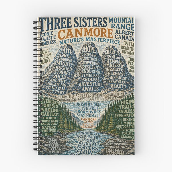 Item preview, Three Sisters Canmore Alberta Rocky Mountains Bow Valley Landscape designed and sold by Places On Earth.